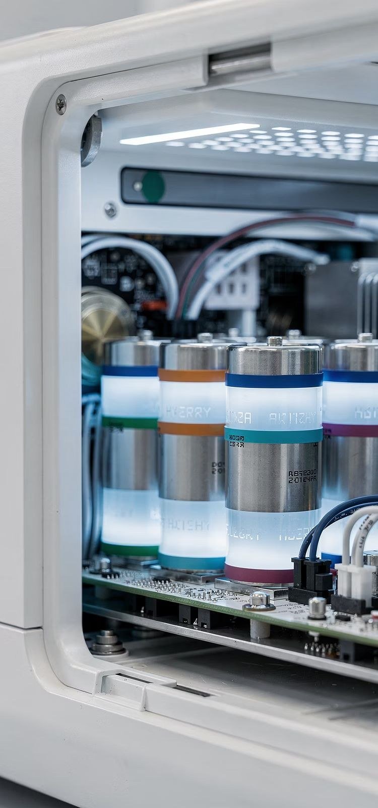Industrial grade capacitor bank inside the ALD1