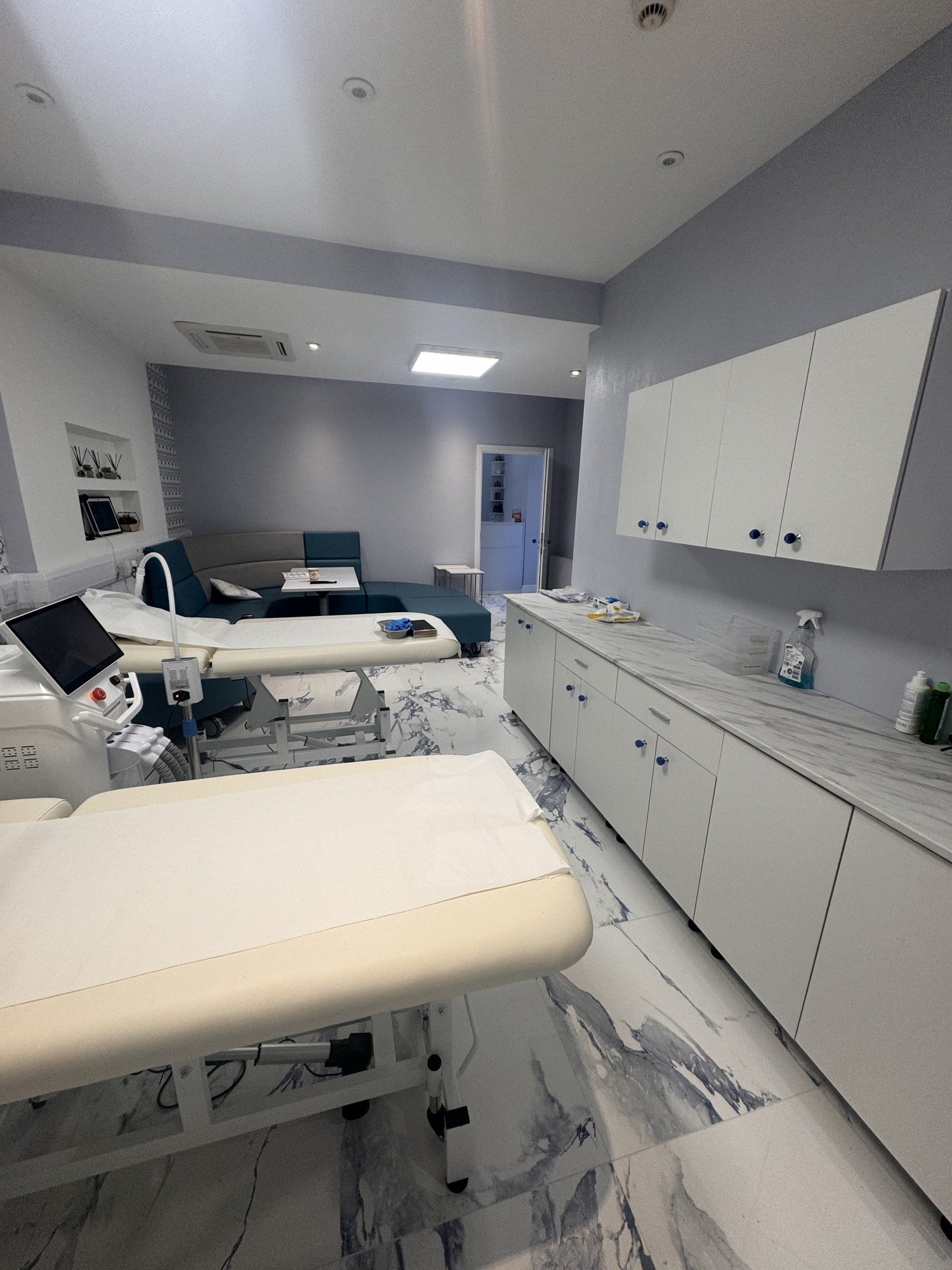 Treatment room at the Skintastic clinic in Southampton