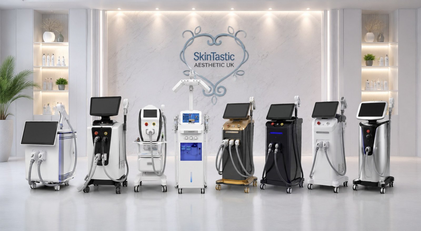 The Skintastic Aesthetic UK showroom in Southampton with the full range of laser, IPL and body contouring machines