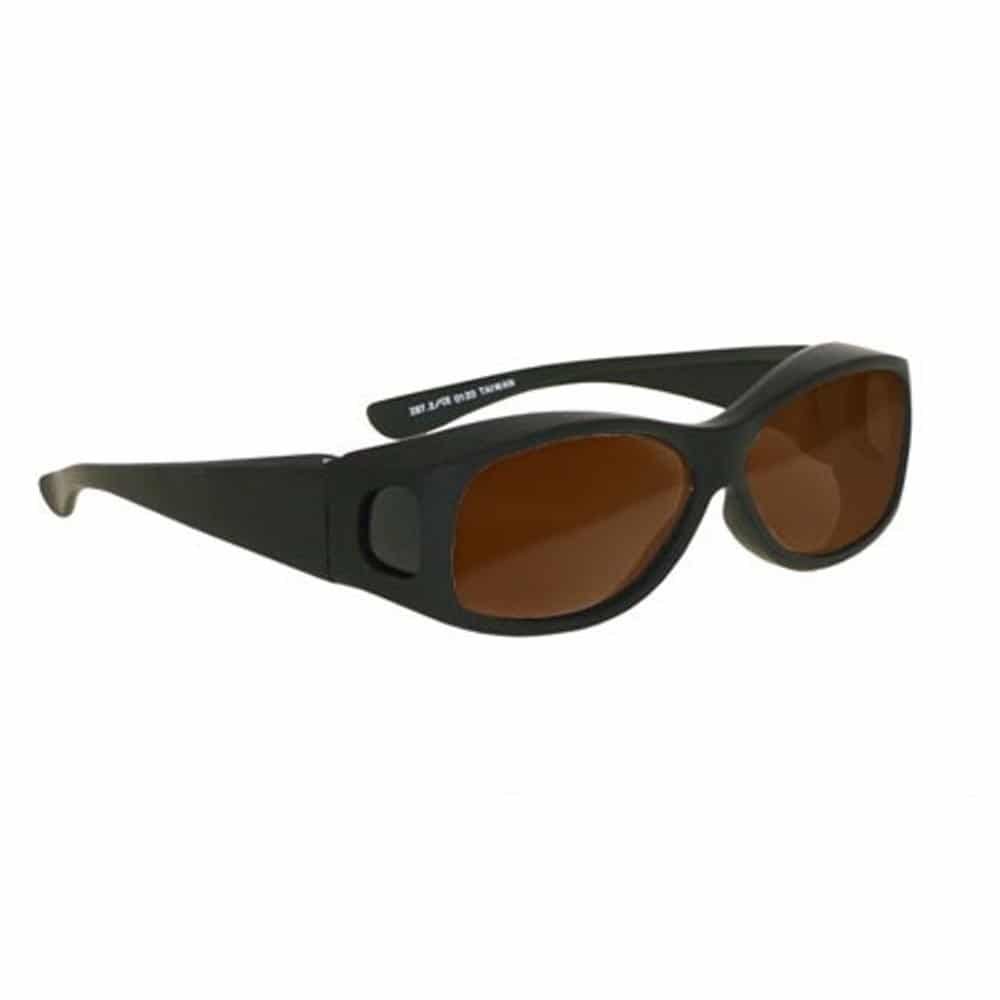 IPL brown contrast enhancement safety glasses, Model 33 fitover frame