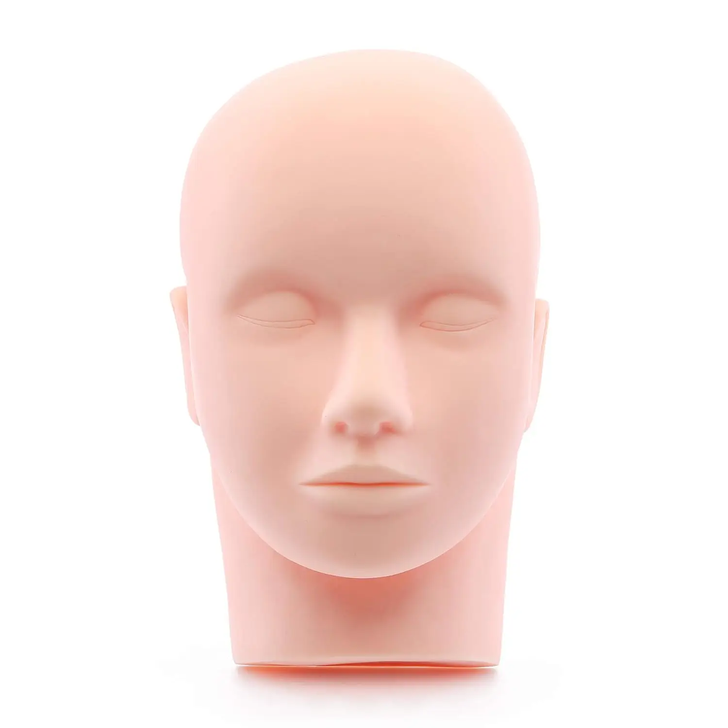 Rubber practice training head mannequin for aesthetic training