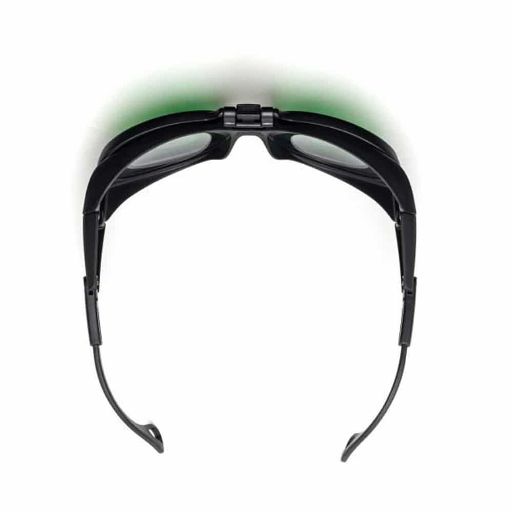 Top view of the 17004 flip-up prescription safety frame